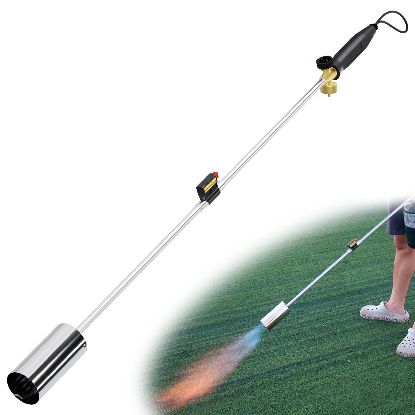 Heavy-Duty Propane Torch Weed Burner – High-Heat Outdoor Tool for Weeding, Ice Melting, Roofing – Great Christmas Gift for Dad & Gardeners
