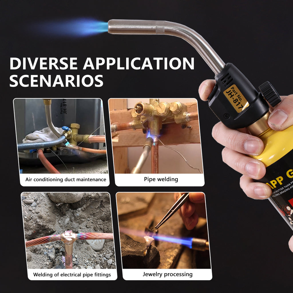 Propane Torch Head – Adjustable Flame Gas Burner Nozzle for Welding, Soldering, Brazing, Heating and DIY Projects